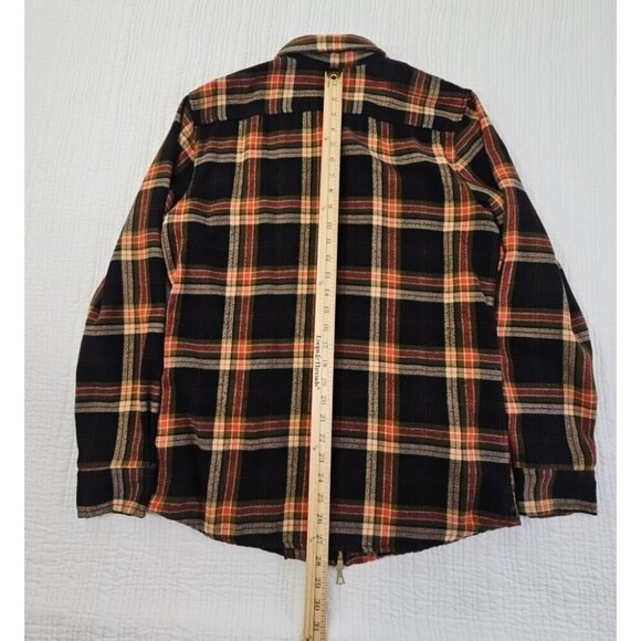 Forever 21 Man Full Zip Shacket Men's S Plaid Black Brown Long Sleeve EUC LN - Picture 12 of 15